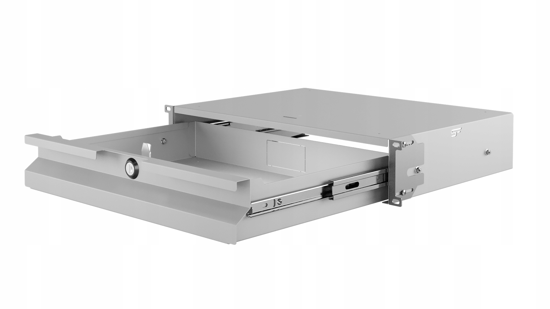 Šuplík Serverová Rack 19" 2U 320 mm na zámek Šedá Stalflex