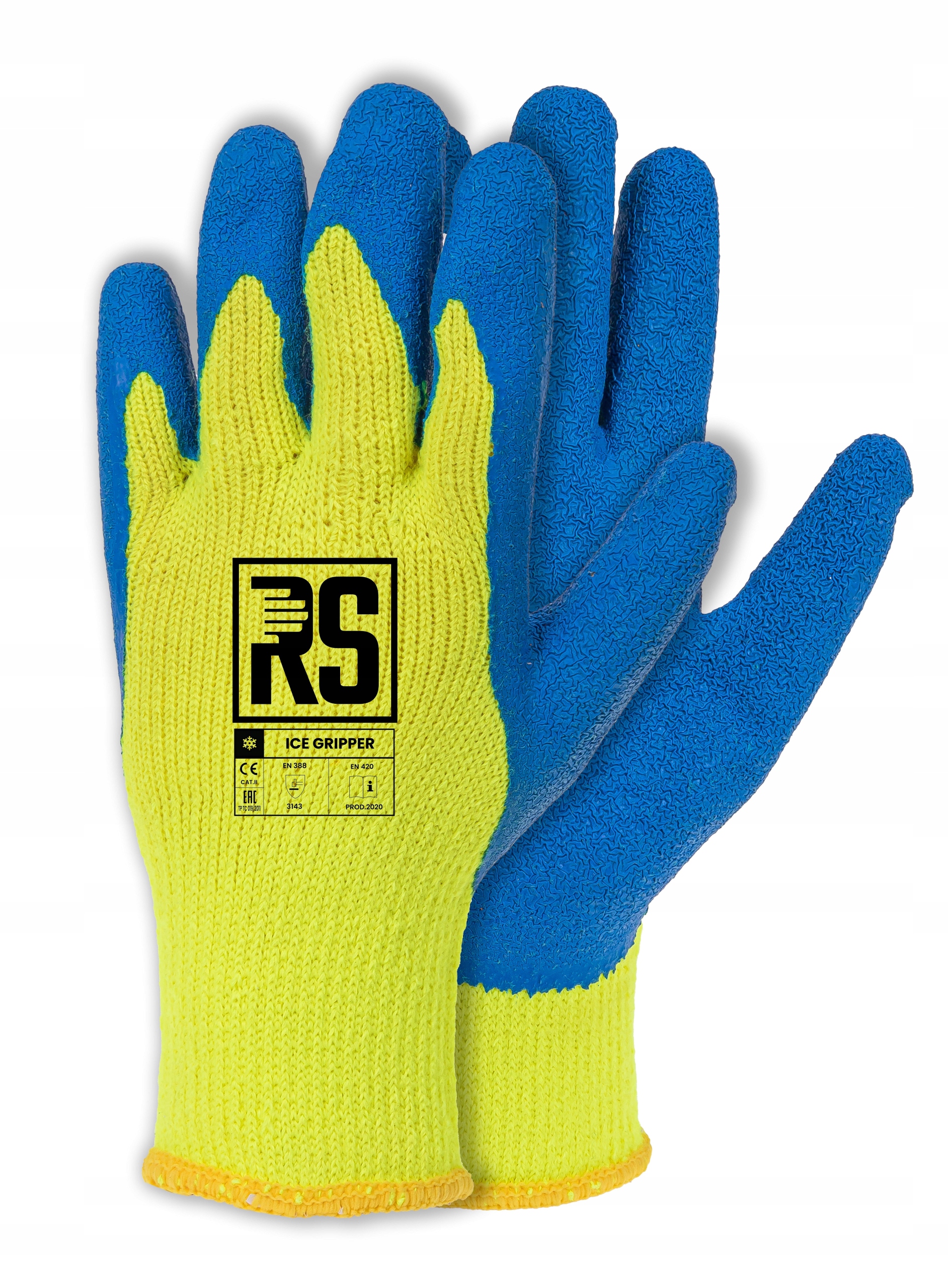 Pracovní rukavice dvojitě zalité latexem, bavlněné, velikost XL 240 párů