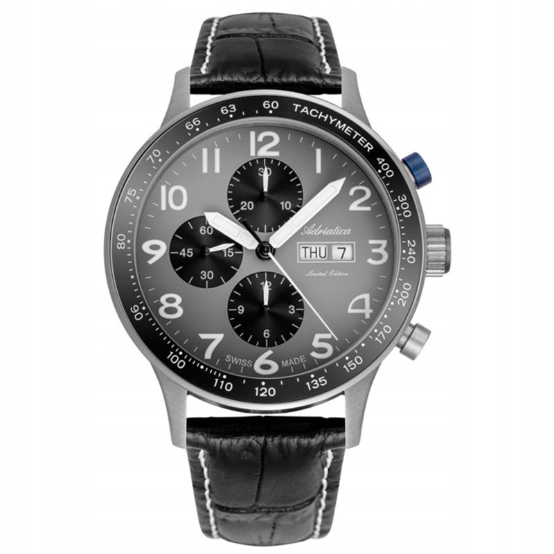 Pánské Hodinky Adriatica A1963.4227A s černým řemínkem
