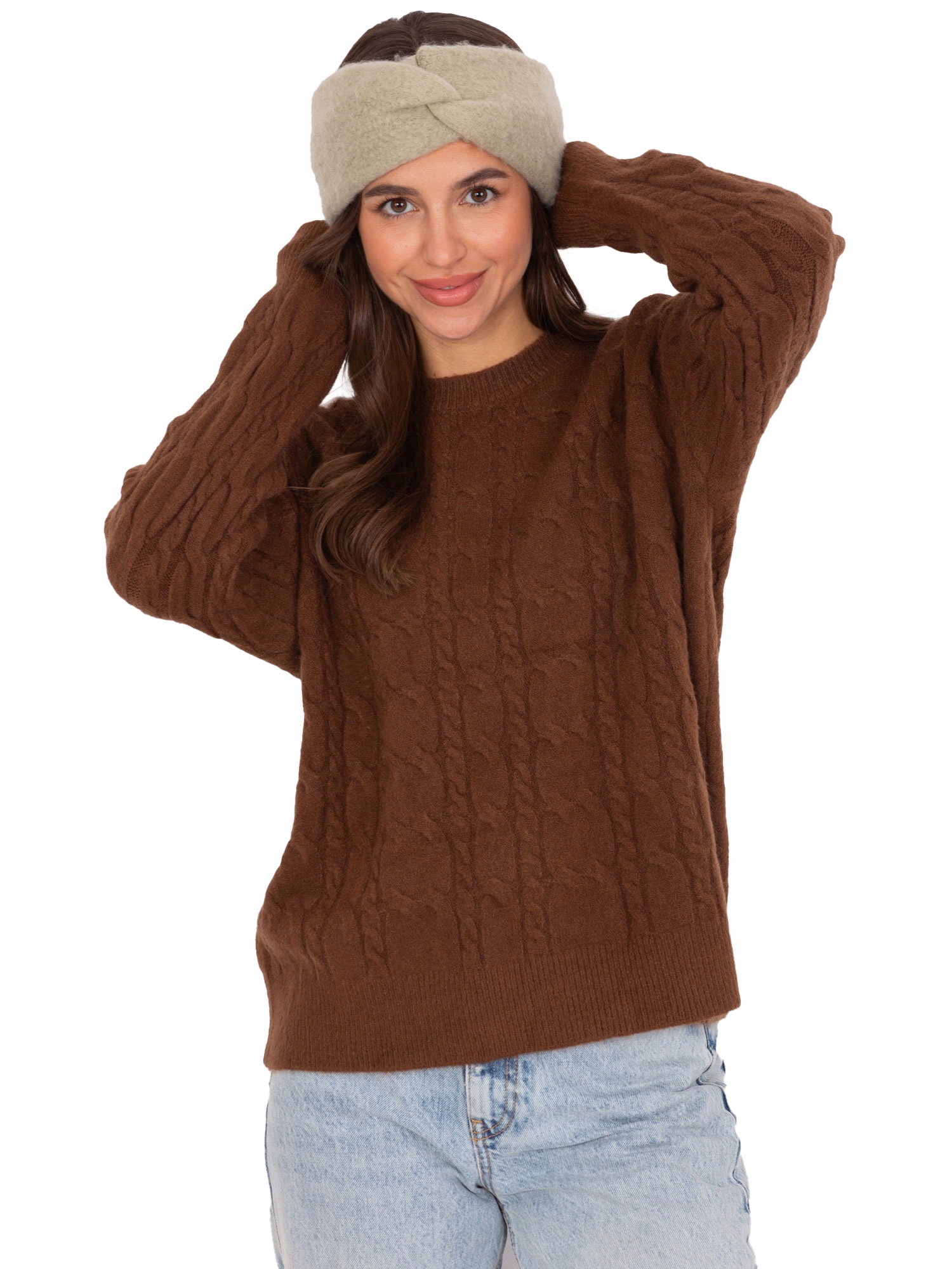 OPASKA PRZEPLATANA ZIMOWA DAMSKA NA USZY