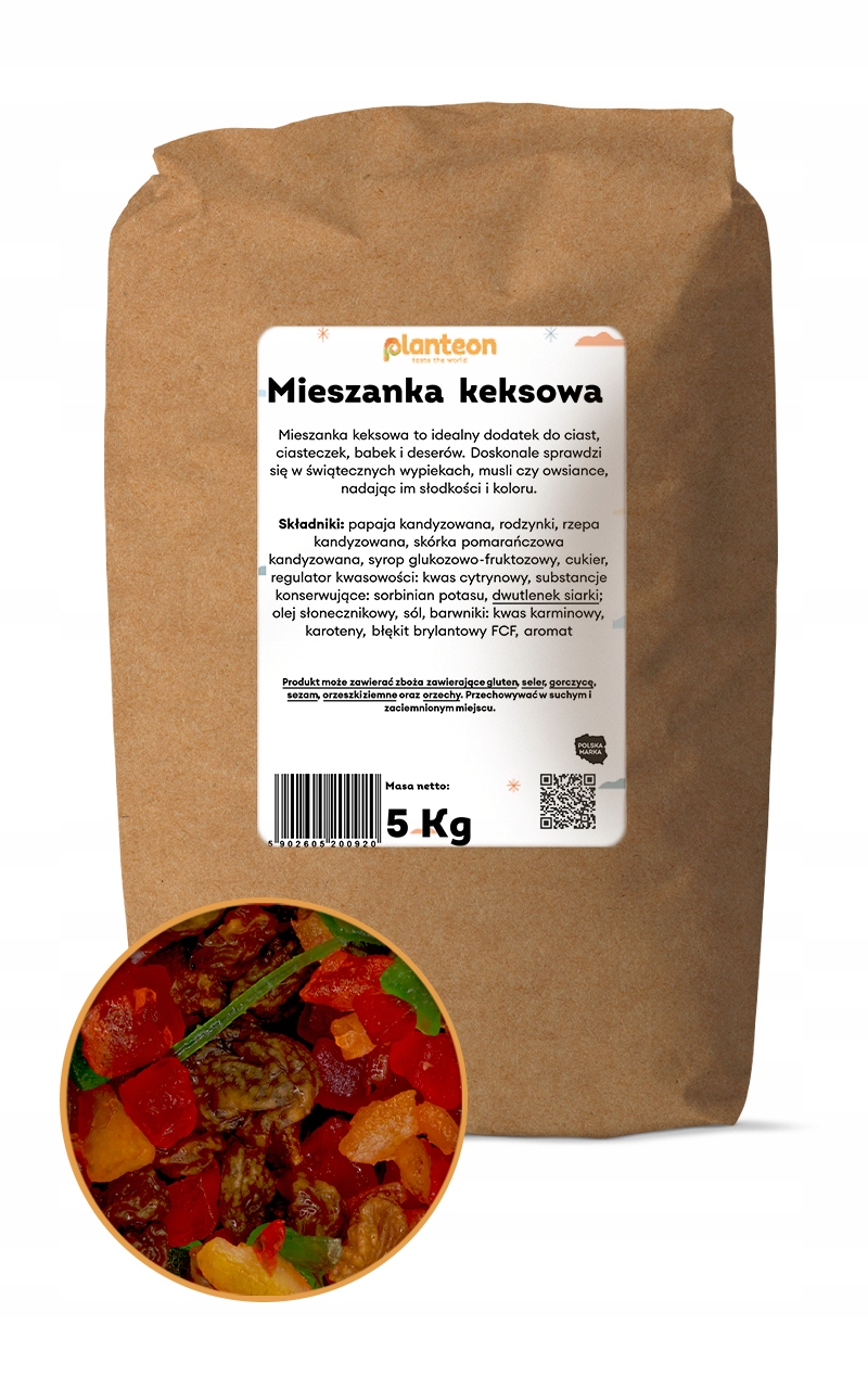 Levně Keksová směs 5 kg kandované kostky sušené ovoce koláče keksové pečivo