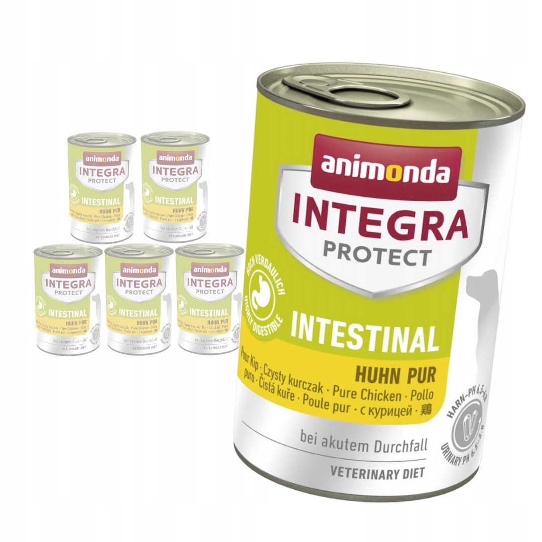 Levně Animonda Integra Protect Intestinal 6x400g Vlhké Krmivo s kuřecím masem pro psy