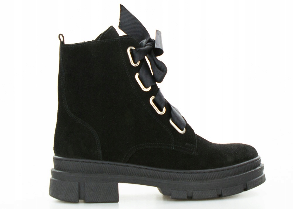 Dámské Kotníkové Boty Ploché Se Zavazováním Mašličkou 39