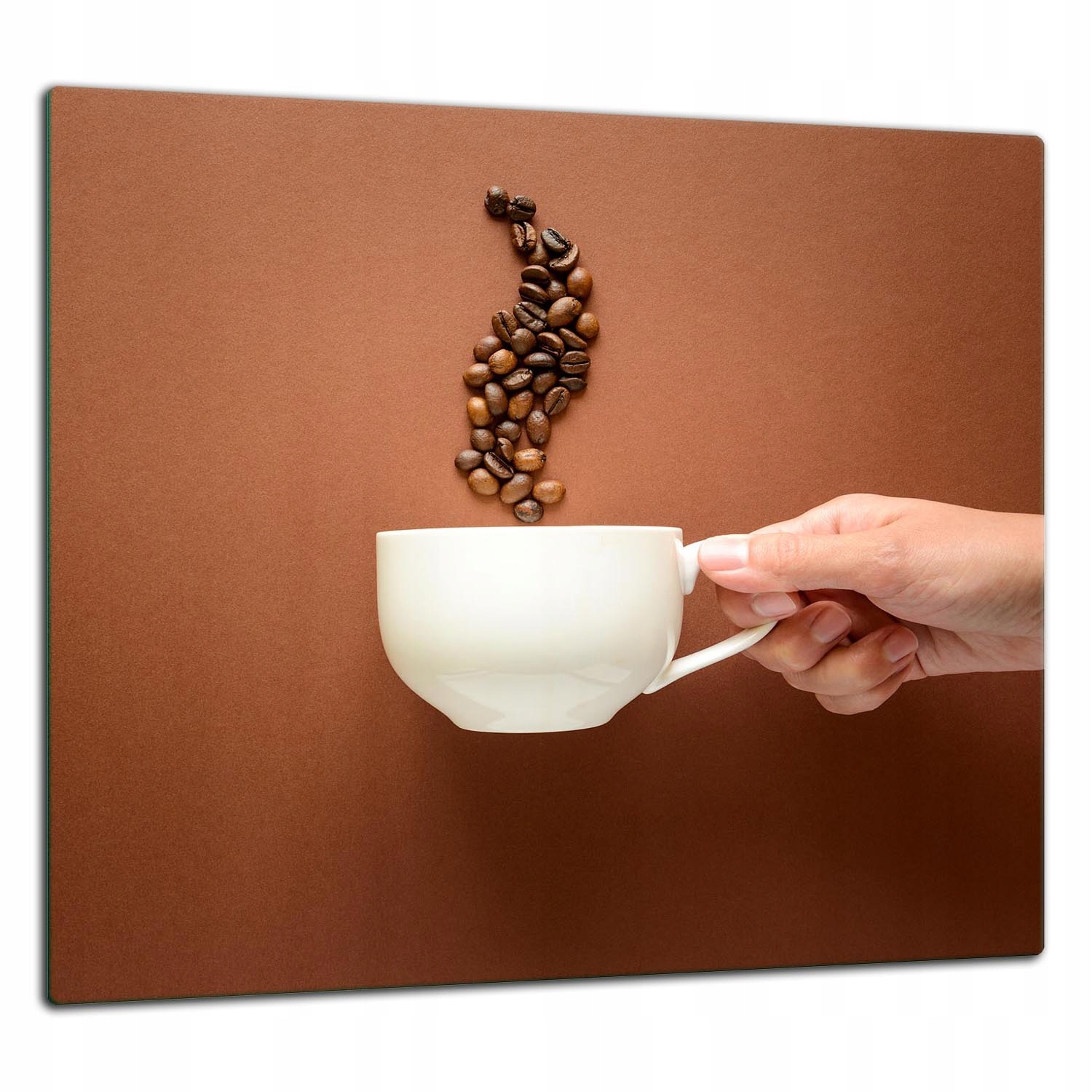 Skleněná Ochranná Deska Panel Lepidlo 65x60 Káva Lacobel 7v1