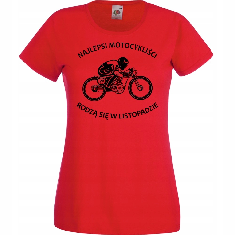

Koszulka urodziny motocyklista L czerwona