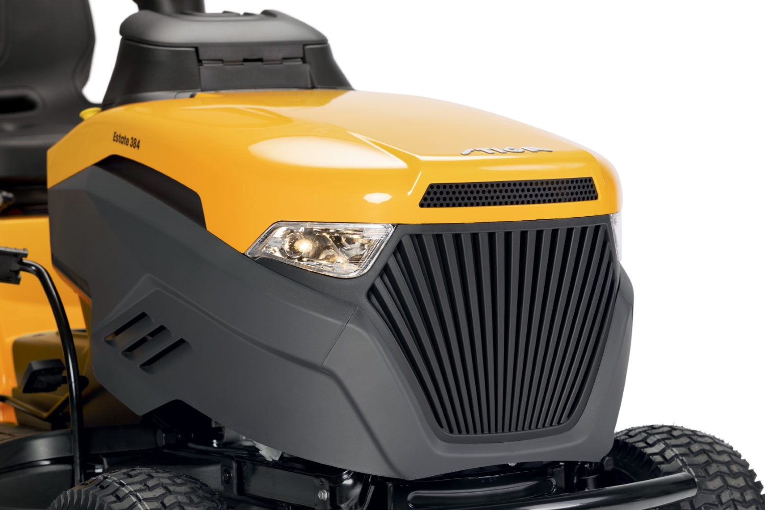 Traktor Ogrodowy STIGA Estate 384 Hydrostat MAX 15 KM NOWOŚĆ FOTEL SCHOWEK Zawiera baterie tak