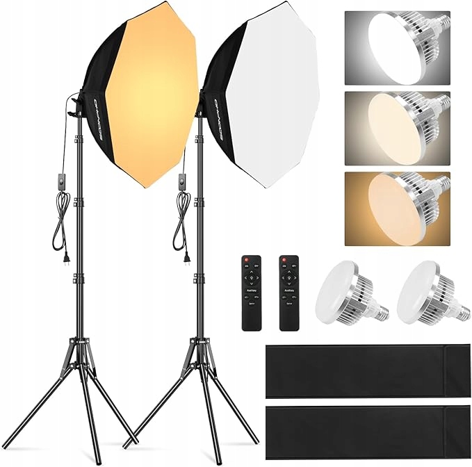 OŚWIETLENIE STUDYJNE LED 85W FOTOGRAFICZNE SOONPHO SOFTBOX SKŁADANY