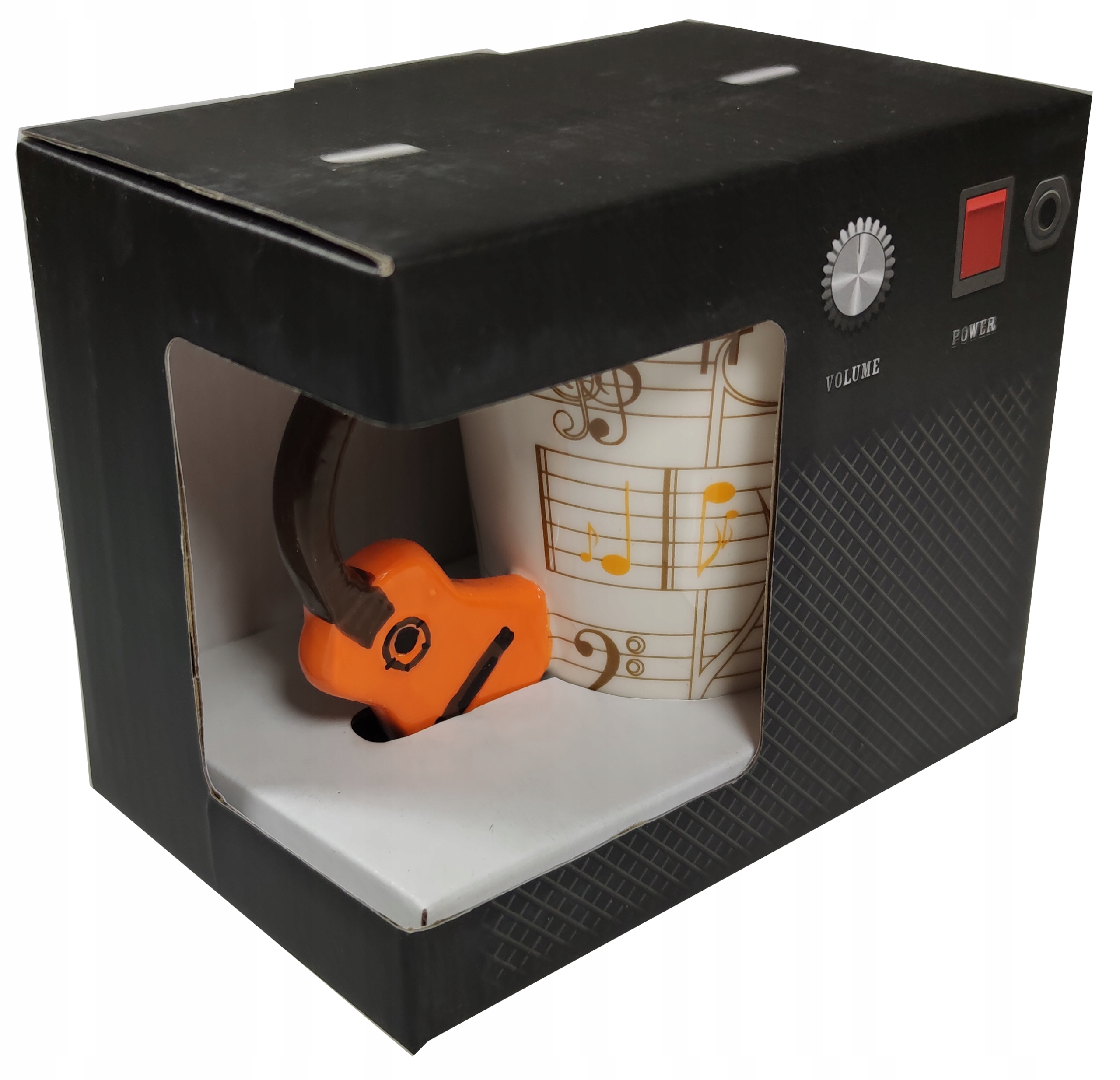 

Kubek Muzyczny Gitara Pomarańczowa nuty muzyka