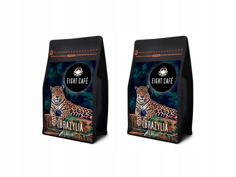 Kawa ziarnista Eight Cafe Brazylia Arabica 2 x 1kg (Rzemieślnicza)