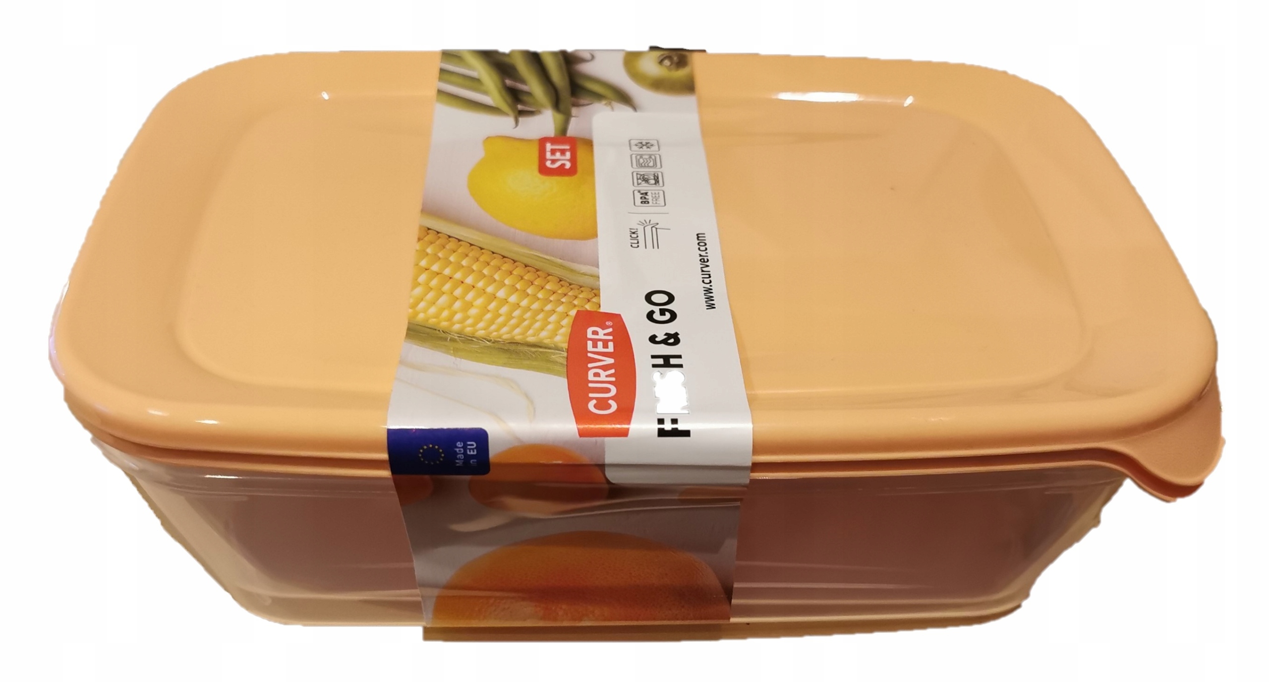 

Zestaw Pojemników 2 x 1l Curvel Fresh &go 2x1L