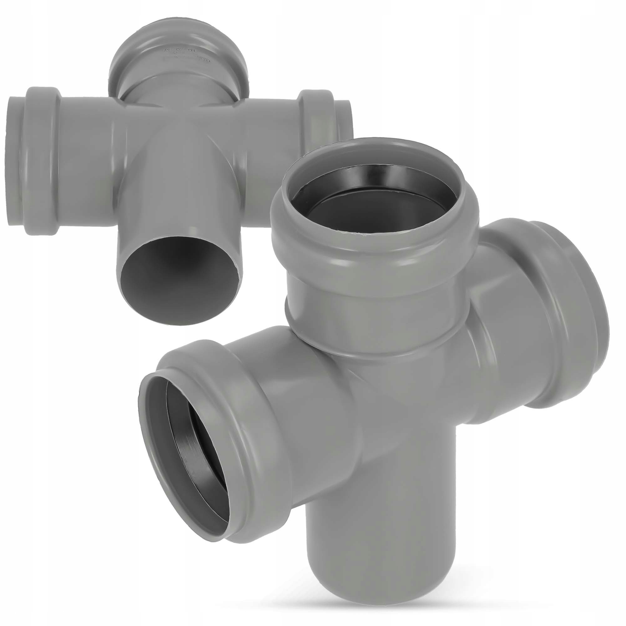 CZWÓRNIK KANALIZACYJNY 50 MM 90° PCV PP Rury Wody Łącznik Złączka Szary Marka Millto