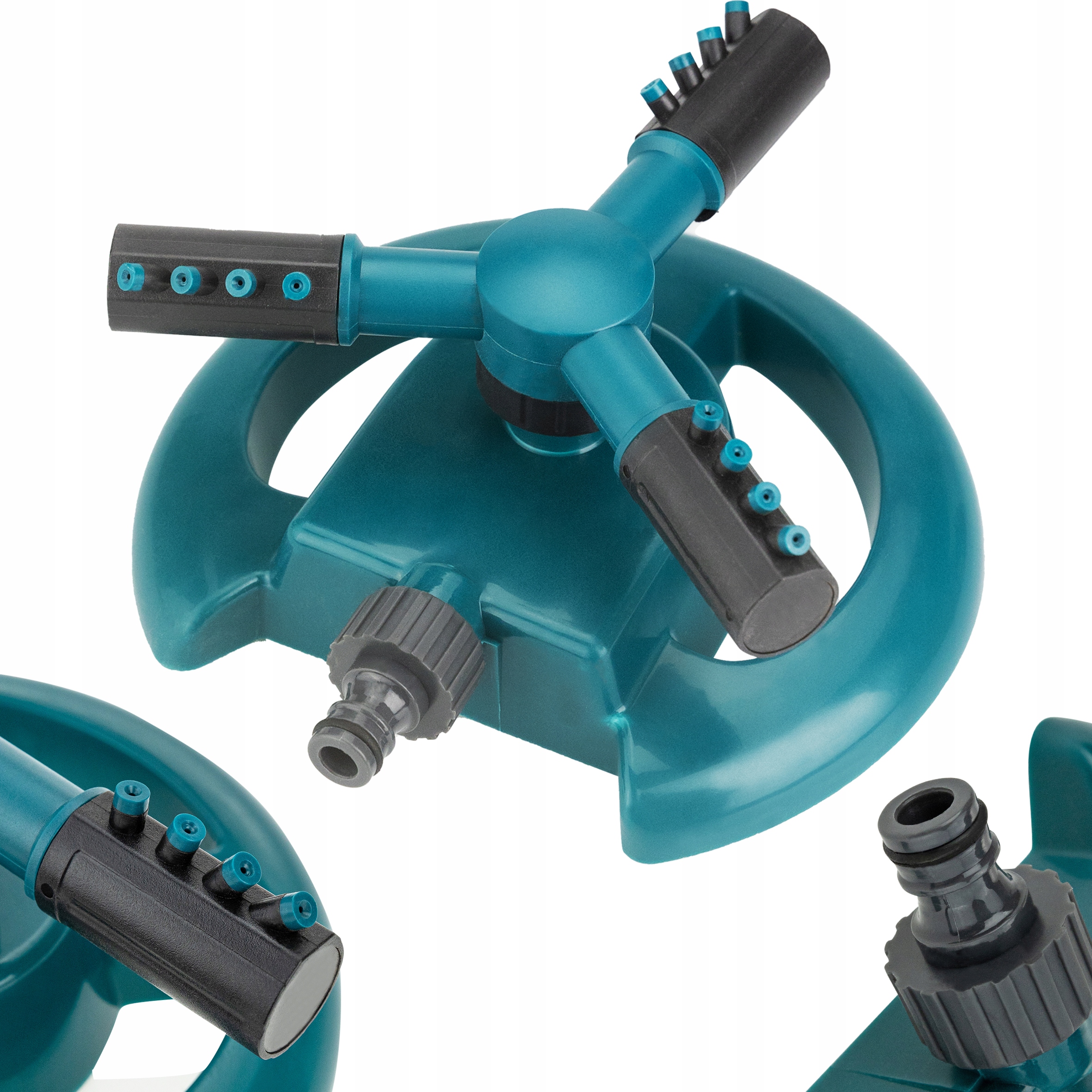 

Zraszacz ogrodowy obrotowy naziemny 3 ramienny 15m