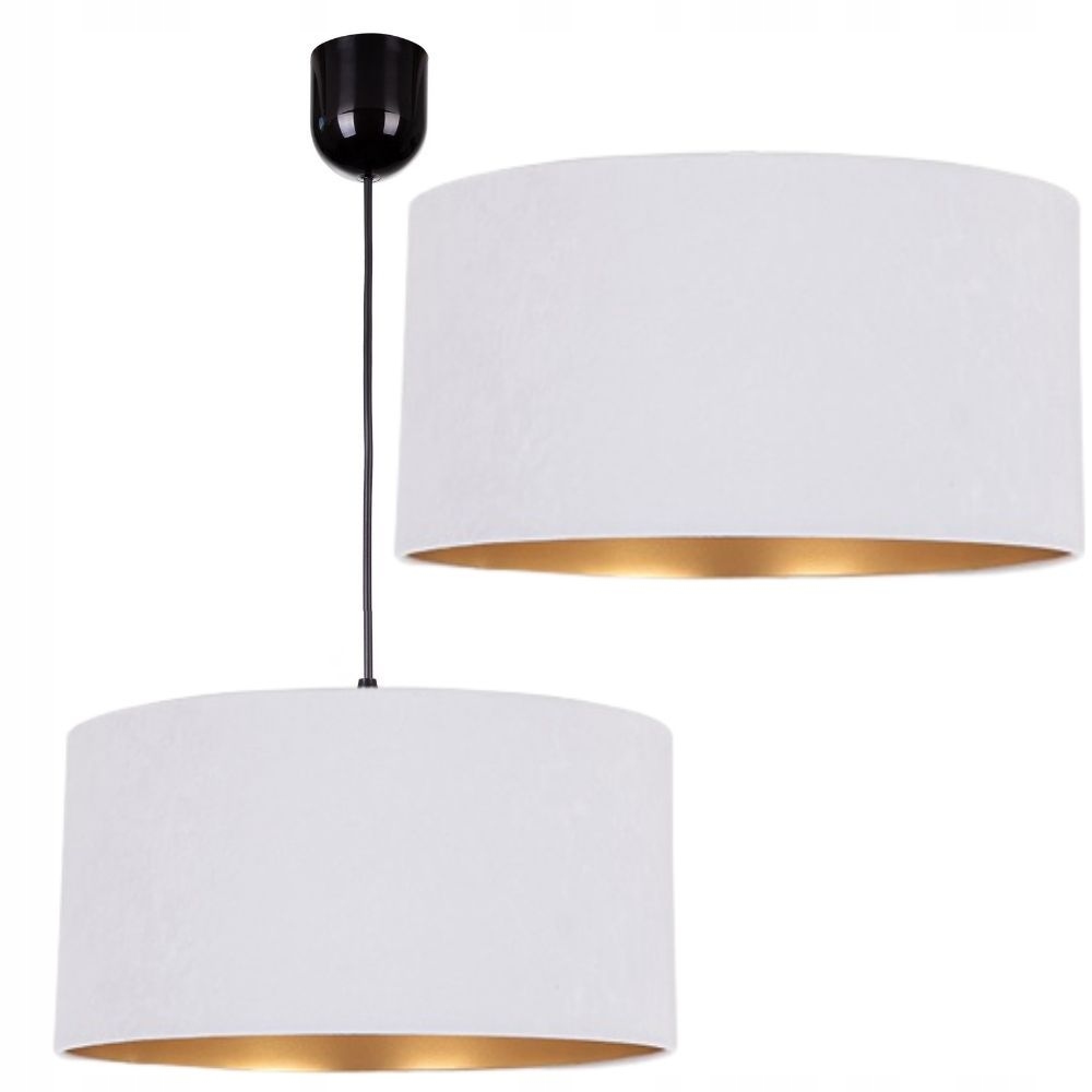 Velurová Moderní Závěsná Lampa Zlatý Střed 40 CM XXL Led