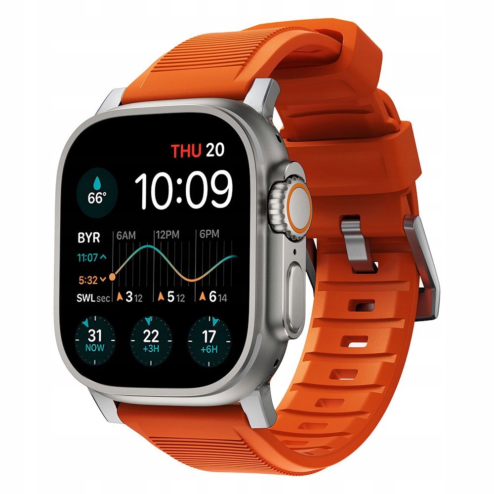 Nomad remienok Rugged Strap pre Apple Watch 44/45/49mm Ultra Orange…