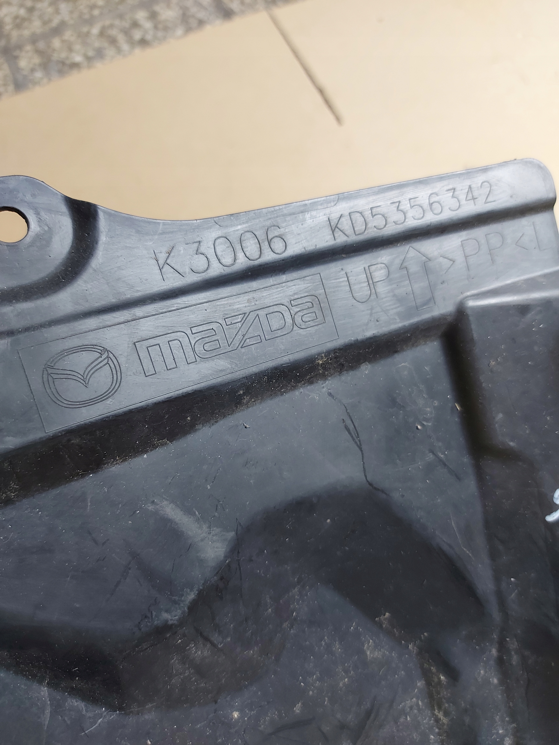 cover cover below engine PODWOZIE left side MAZDA 6 GJ KD5356342 OE EU