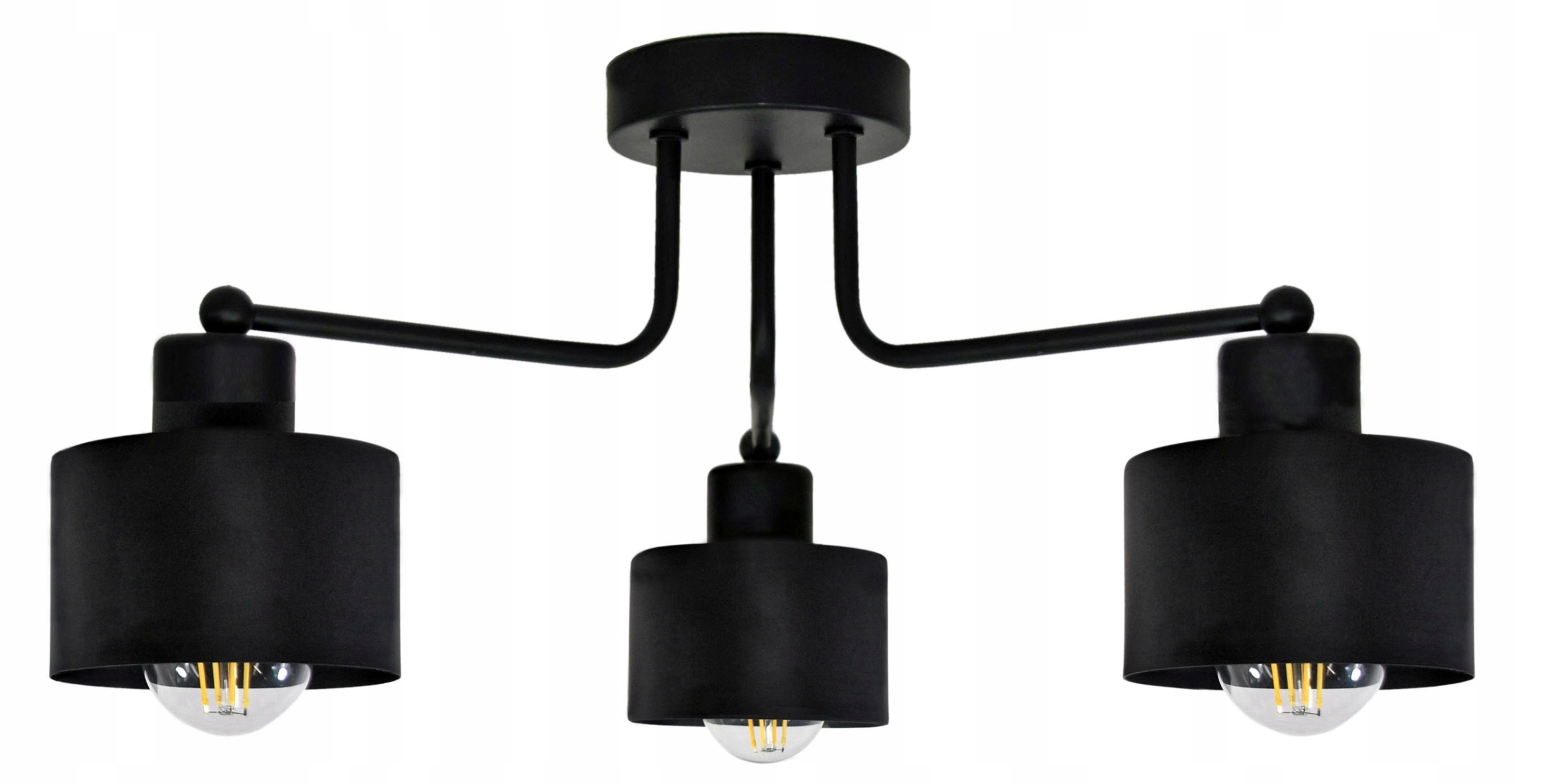 Stropní svítidlo závěsná kovová lampa se 3 stínidly