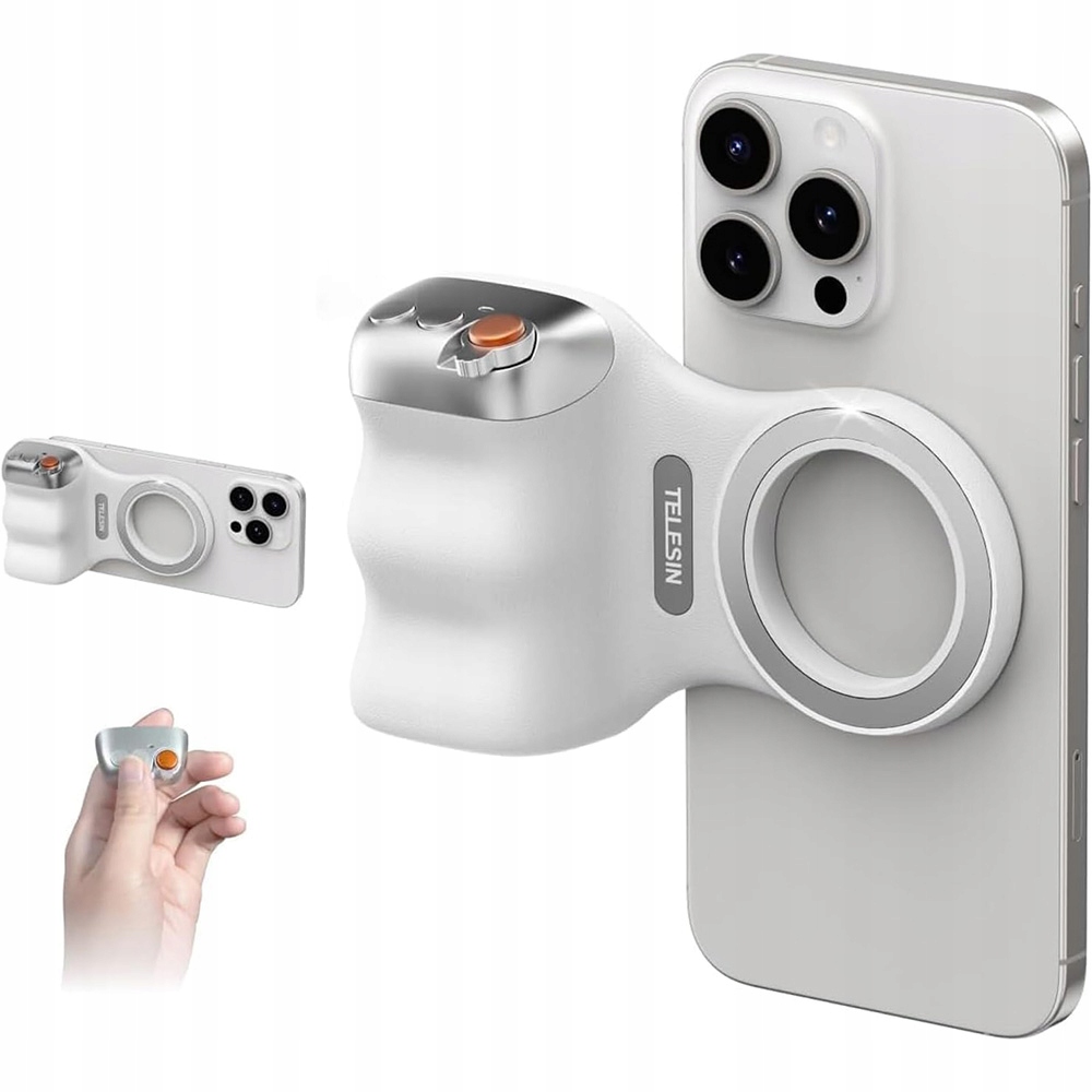 Uchwyt Magnetyczny teleskopowy z pilotem Bluetooth do smartfona iOS Android