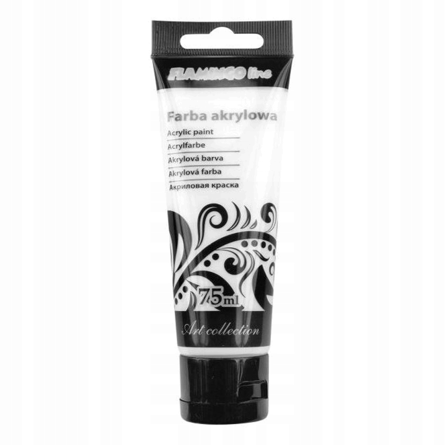 

Farba akrylowa biała w tubie tubka 75ml Flamingo