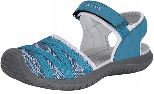 Grition Sandały Turystyczne Na Rzepy Niebiesko Szare 39 Żid