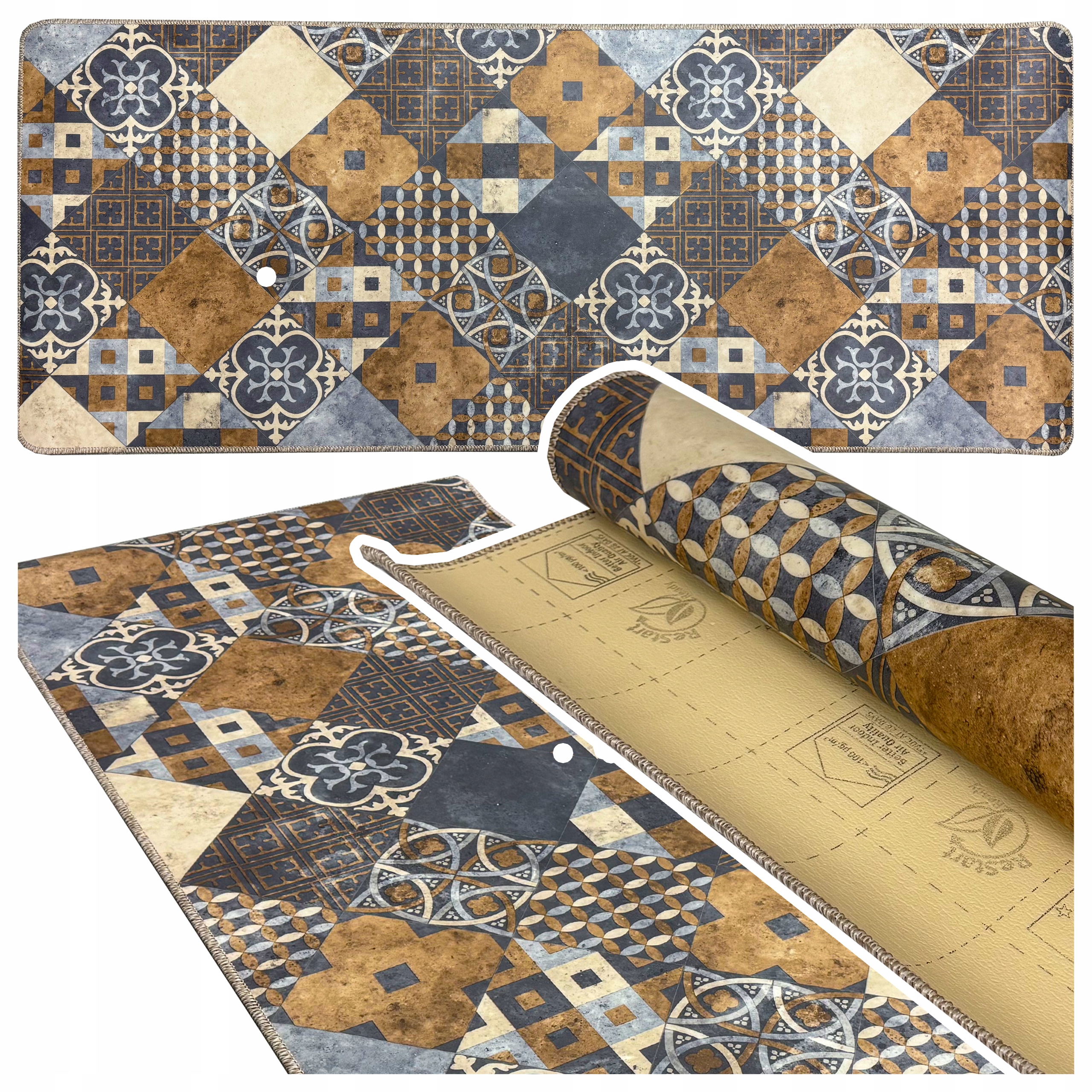 Koberec Běhoun do kuchyně Předsíňový protiskluzový Koberec Kuchyňský Pvc 77 x 180 cm