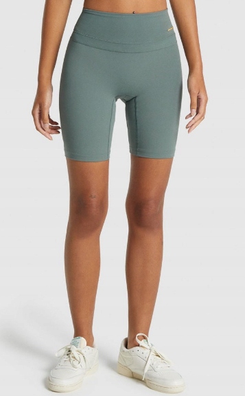 GYMSHARK LEGGINSY DAMSKIE KRÓTKIE SZARE SPORTOWE S 0A6G6_B*