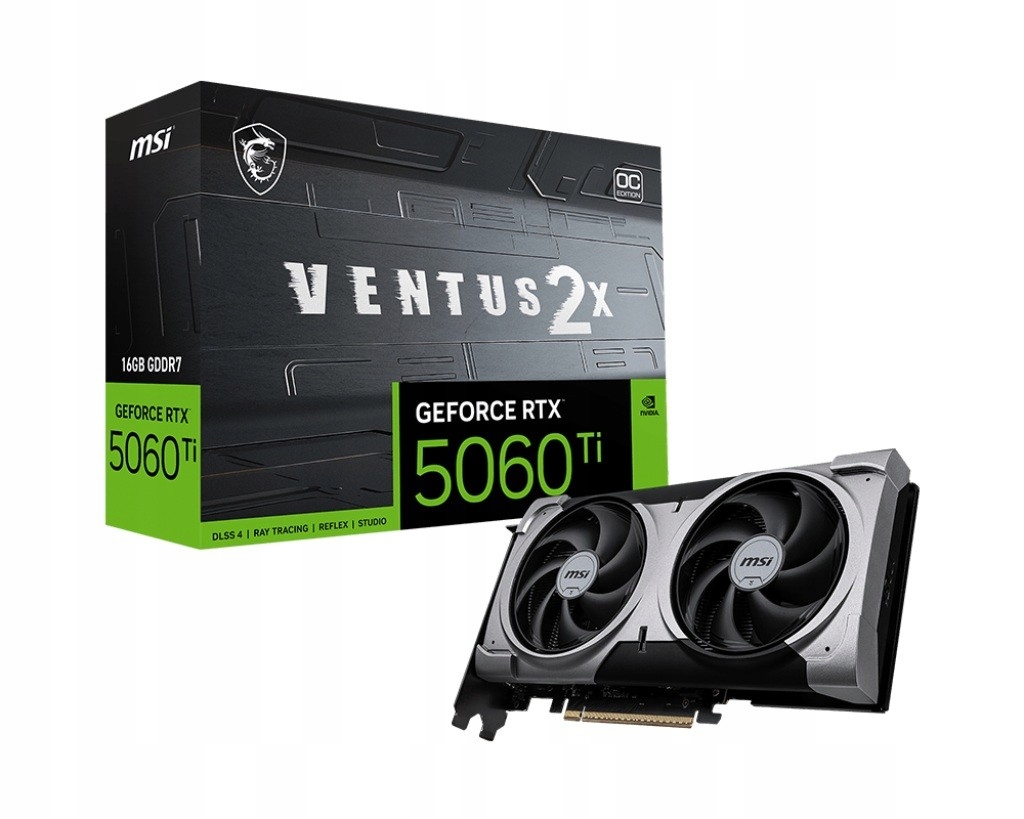 Msi Karta graficzna GeForce Rtx 5060 Ti 16G Ventus 2X Oc Plus