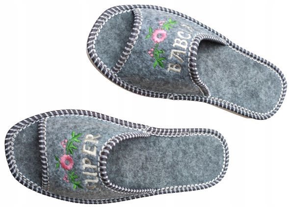 Kapcie Pantofle PREZENT na DZIEŃ BABCI dla Super Rozmiar 42