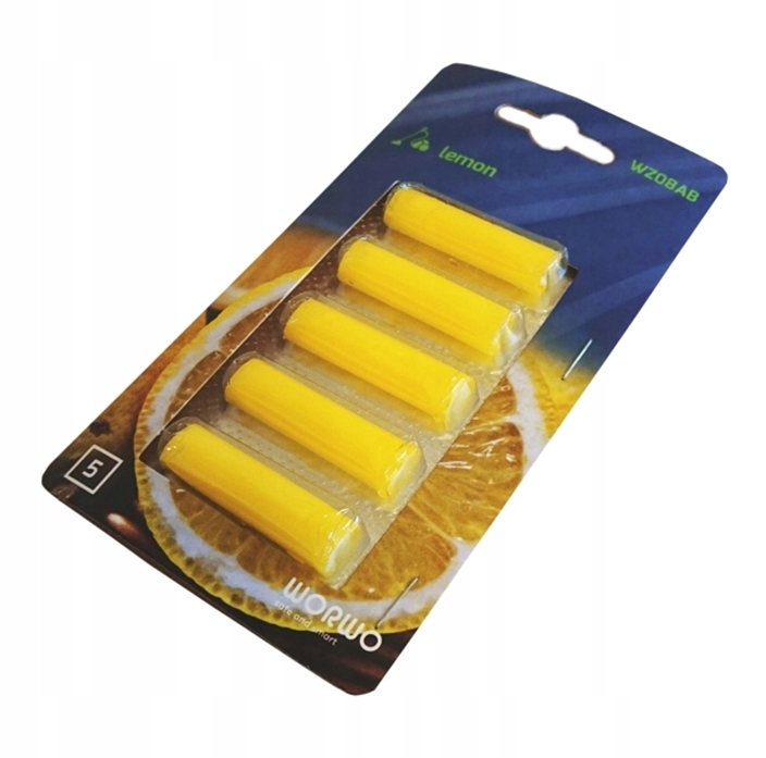WKŁADY ZAPACHOWE DO ODKURZACZA CYTRYNOWE WORWO 1kpl 5 SZTUK PAŁECZKI