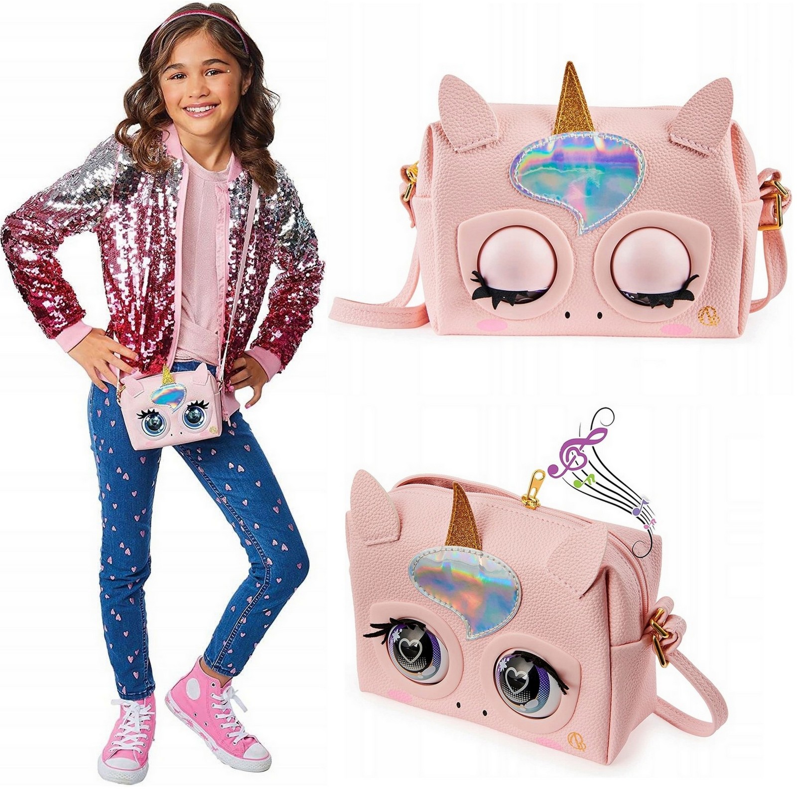 Purse Pets Torebka Interaktywna dla dziewczynki Glamicorn różowy jednorożec