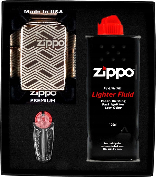 Sada Zippo Zapalovač Abstract Laser Design Dárkový No1
