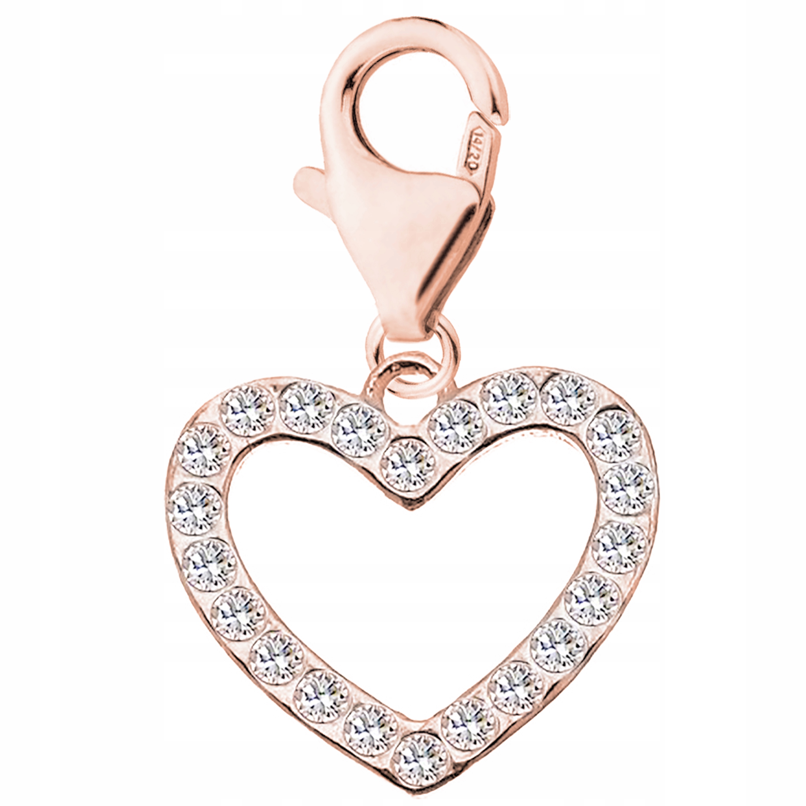 Přívěsek Pozlacené srdíčko se zirkony Srdce Zirkony Stříbro 925