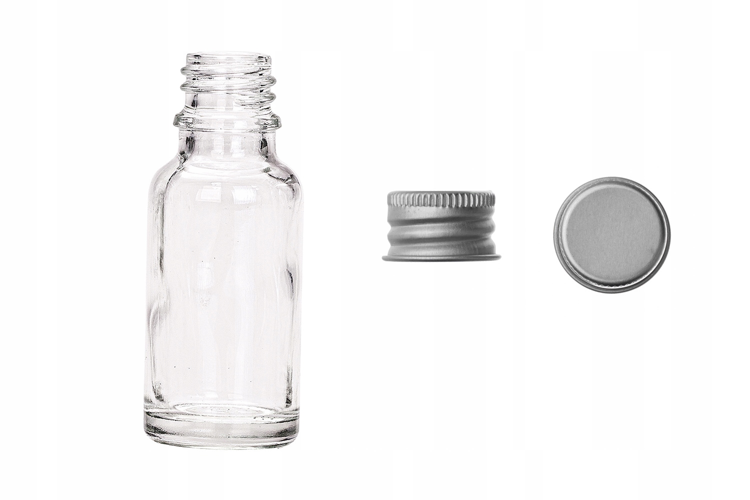 

Butelka szklana bezbarwna 20 ml nakrętka aluminiow