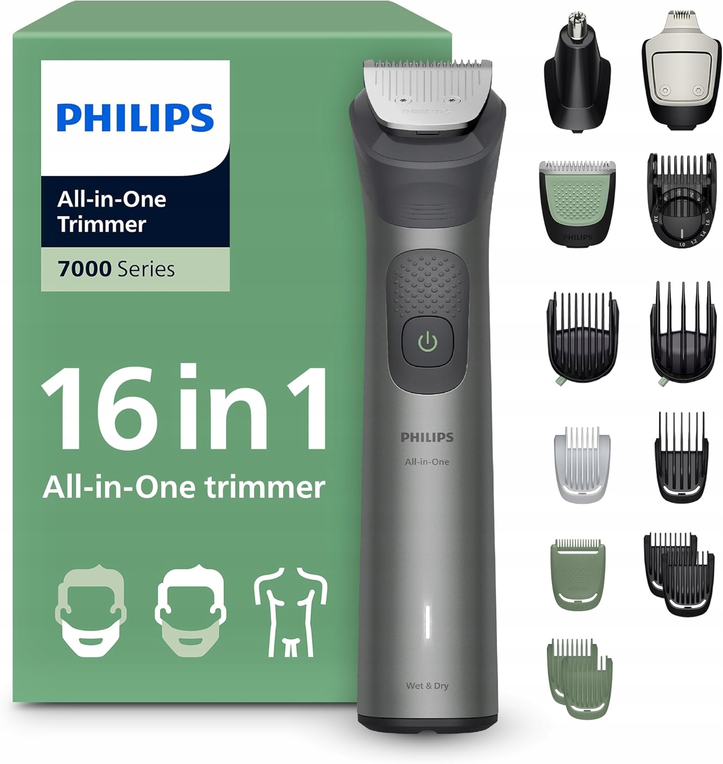 Zastrihávač Philips Multigroom All-in-One zo série 7000 16-dielny