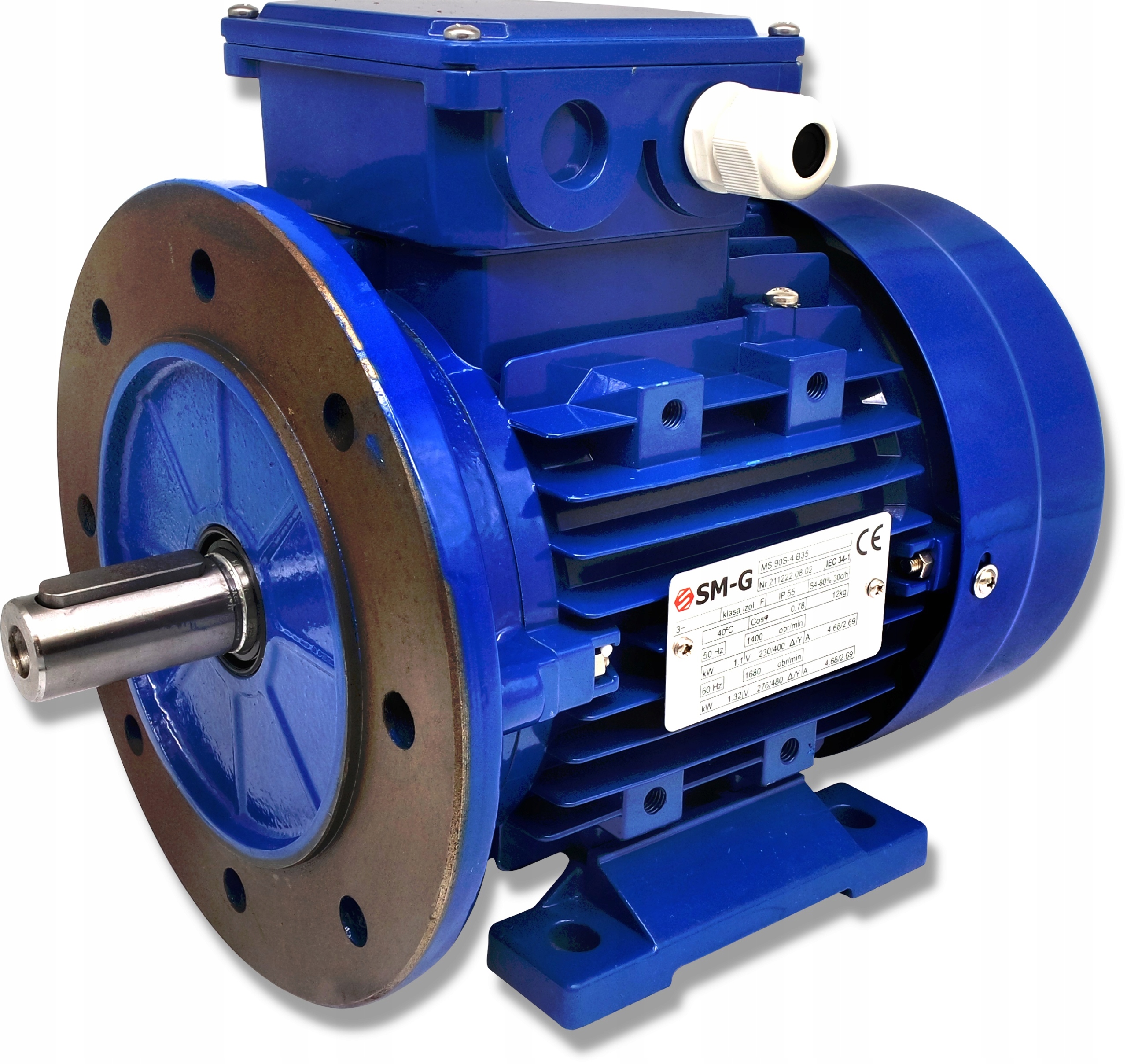 3035.MS.90S-4.1,1kW.B3520 - Фланцевый двигатель 1.1 kW 230V 1415OBR 3-фазный