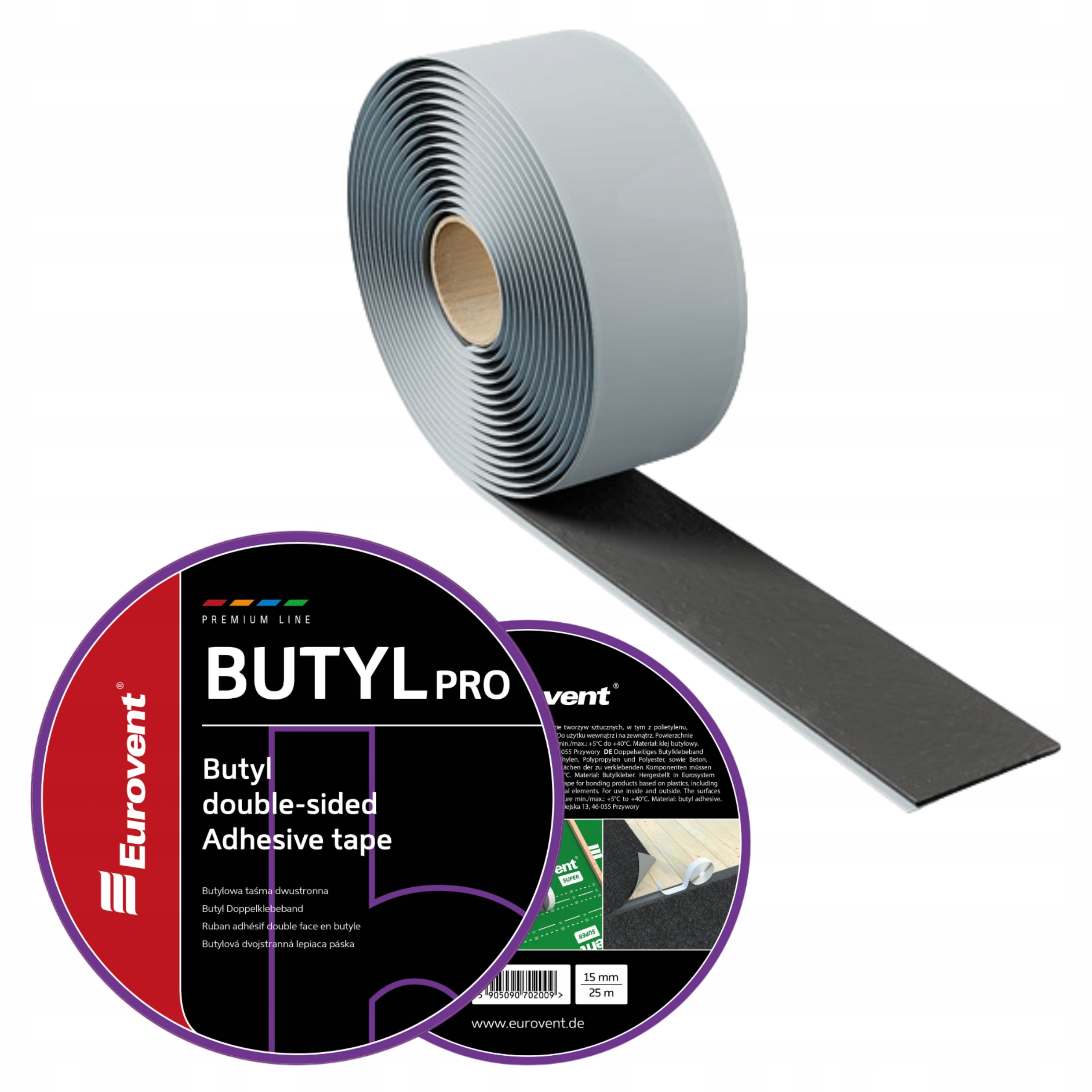 Taśma Butylowa Dwustronna Hydroizolacja Samoprzylepna Klej Butyl Pro 45mm