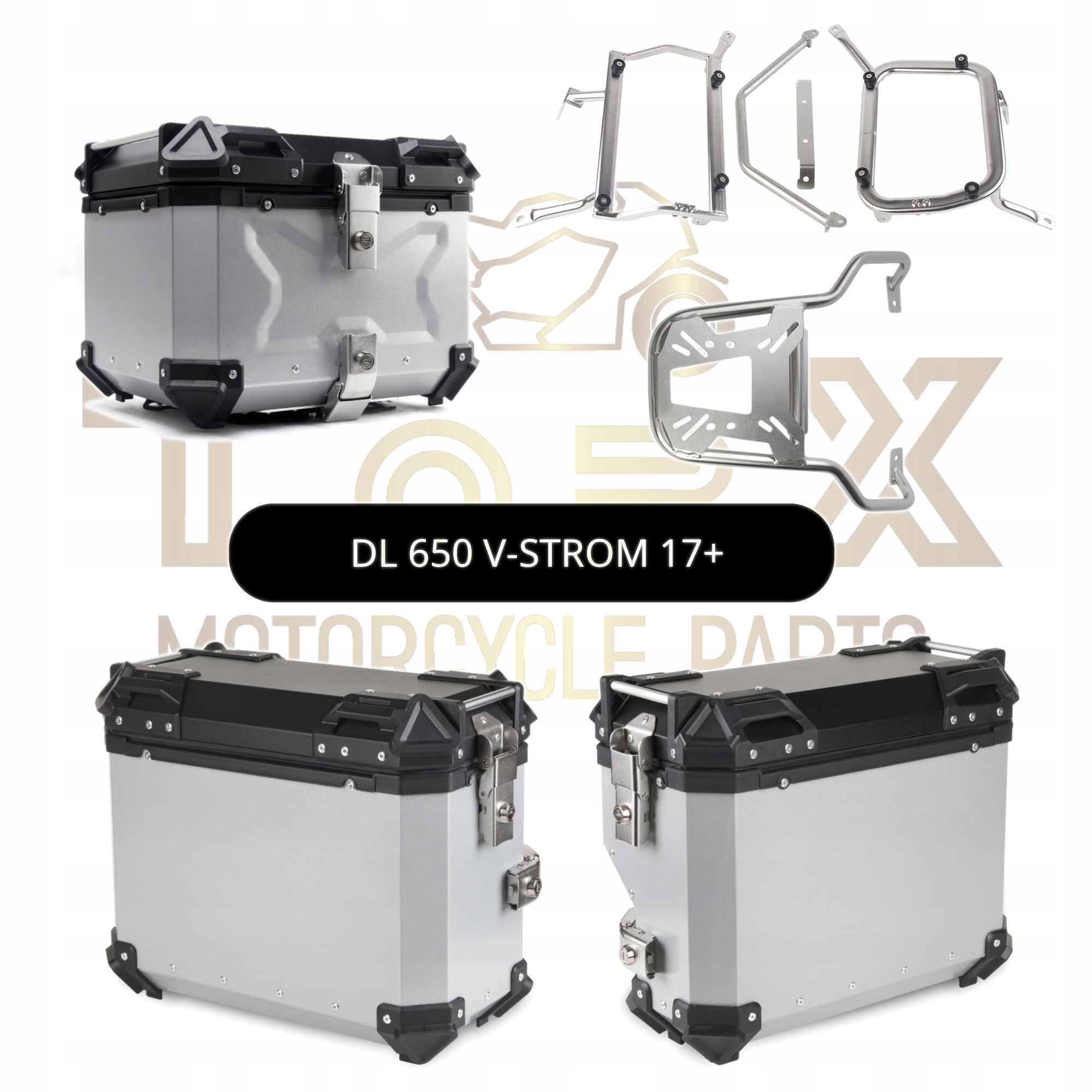 Kufry Hliníkové Rámy Suzuki DL 650 V-strom 17+ Sada TopX