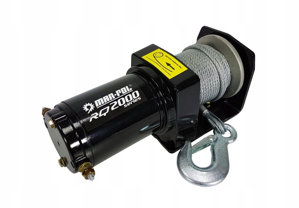 WYCIĄGARKA ELEKTRYCZNA AKUMULATOROWA 12V QUADA PŁUGA 907KG LINA 15M Marka Mar-Pol
