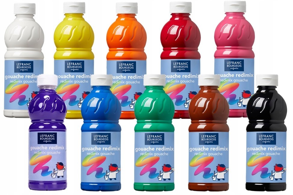 Farby Plakatowe Szkolne 500ml Zestaw Lefranc Bourgeois