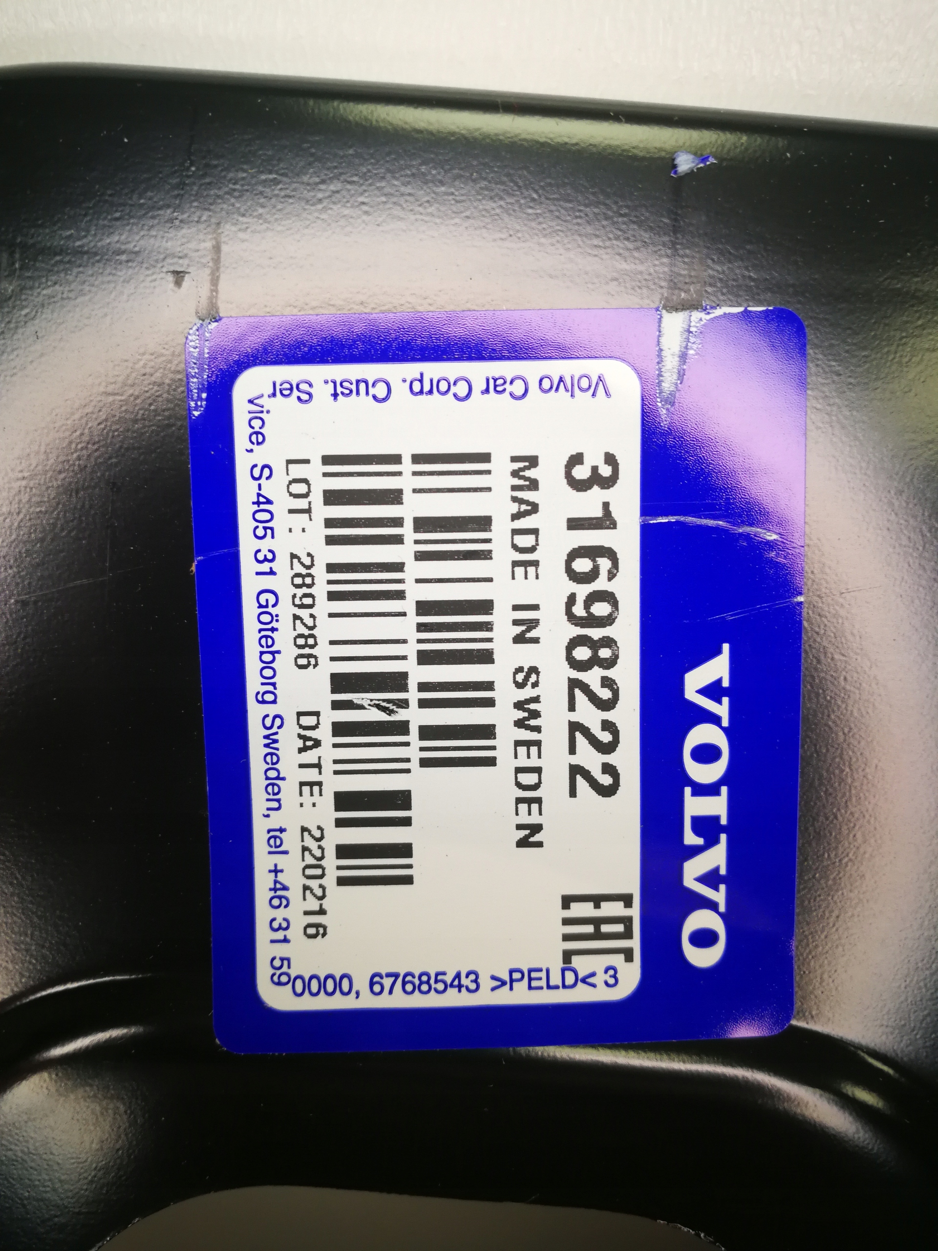 Wzmocnienie tylne pas VOLVO XC40 31698222 Typ samochodu Samochody osobowe