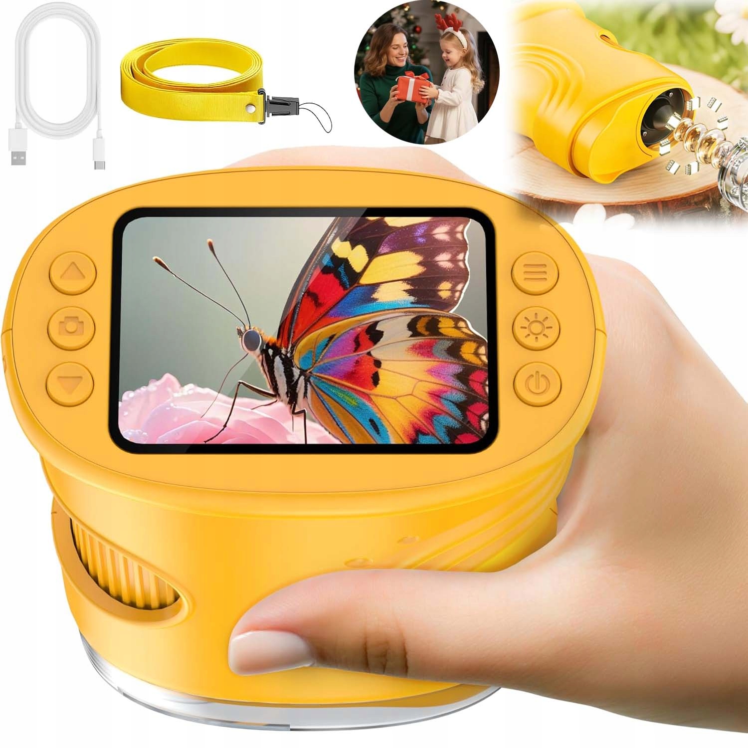 Přenosný Mikroskop Pro Děti 1000X Hd Miniscope Kapesní Přiblížení