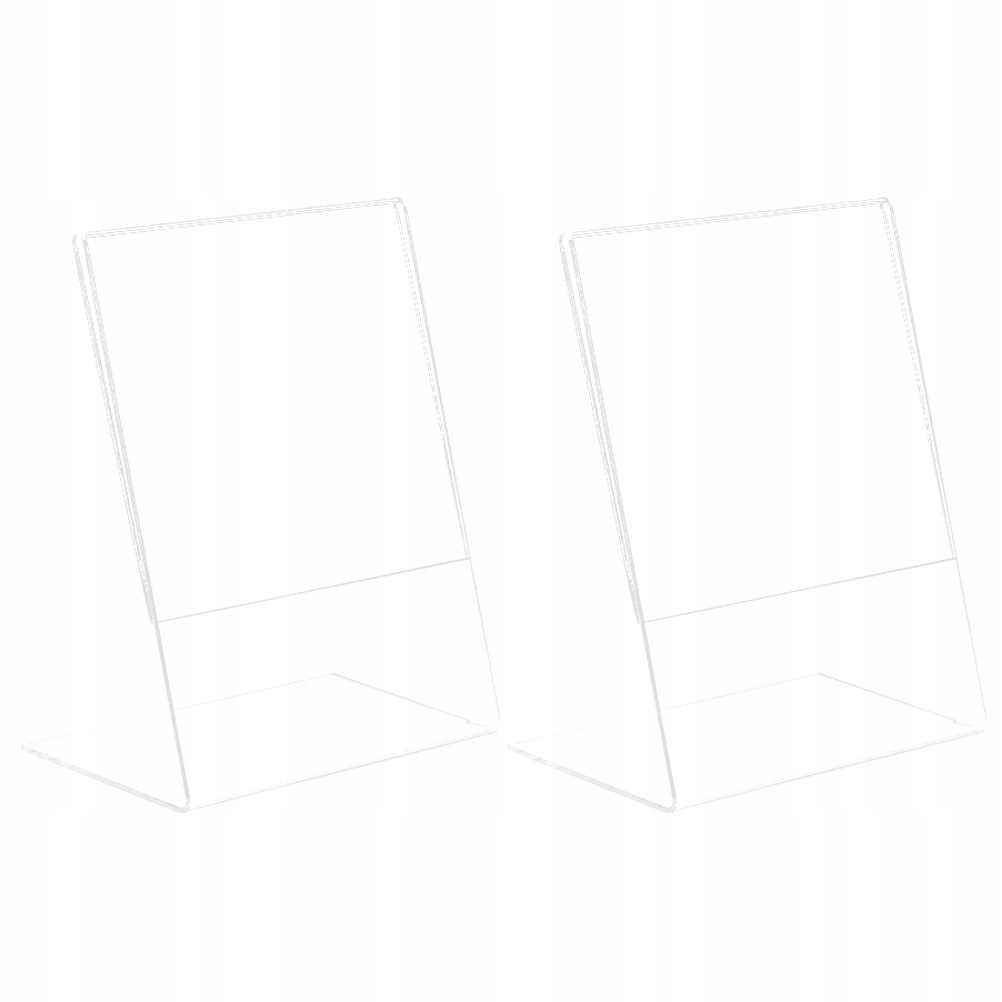 PRZEZROCZYSTY STOJAK PÓŁKA STOJAK NA MENU 2 SZT