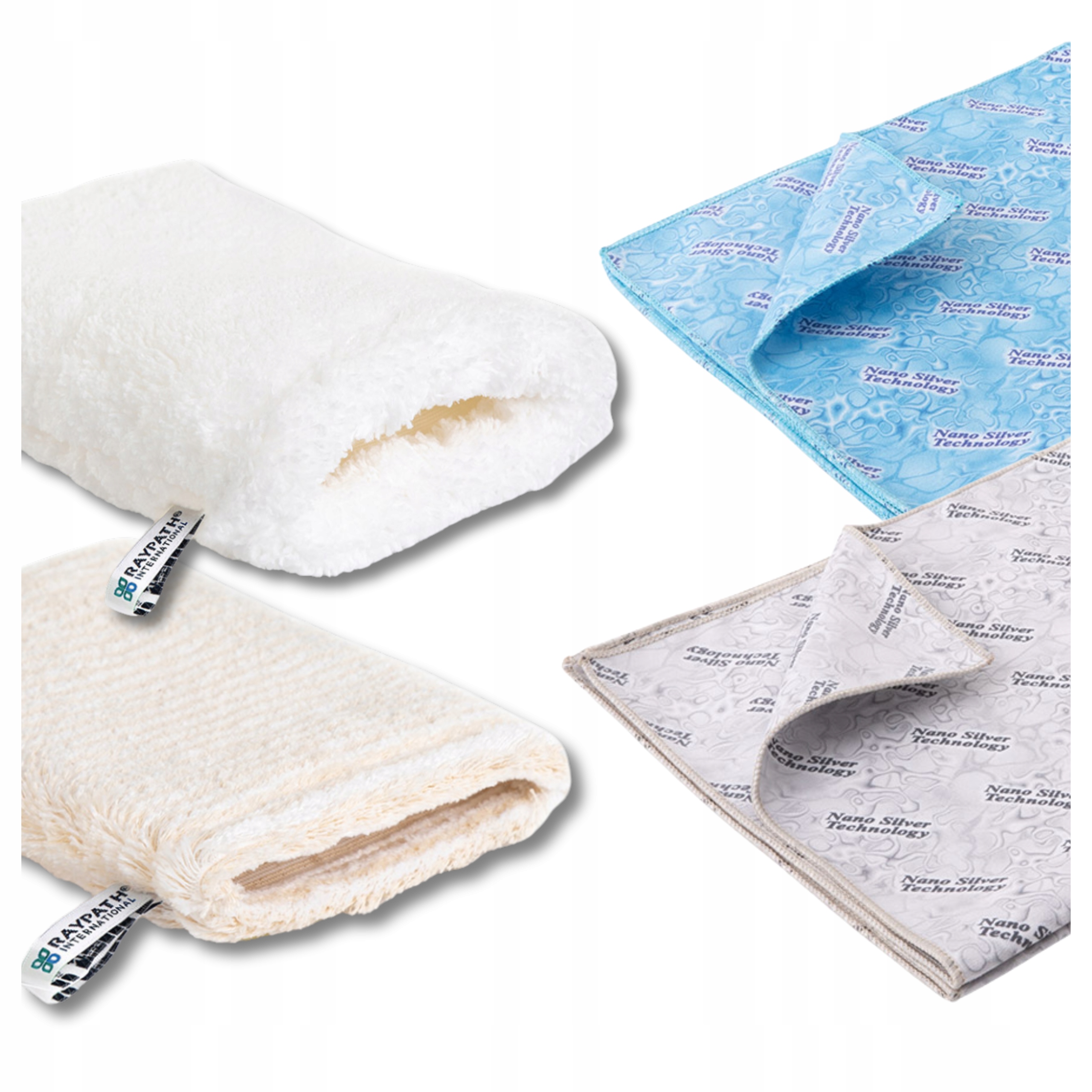 Levně Raypath Sada Rukavice Bílá Nova Béžová 2x Čistič SunBeam 38x41 cm