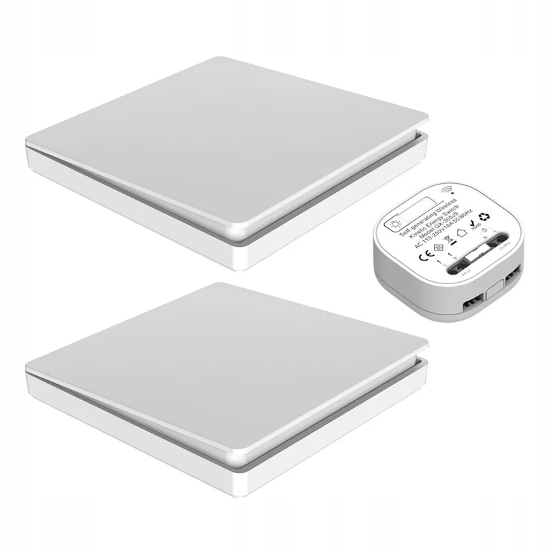 Bezdrátový spínač světla – 2x podvojný spínač s 2 přijímači