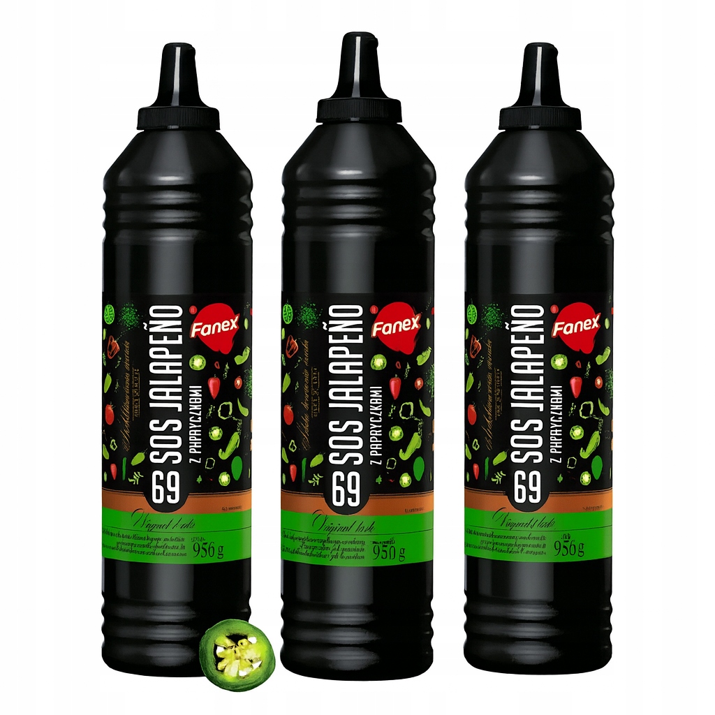 Levně Fanex Omáčka omáčka pro hamburgerové psy s papričkami jalapeno 3x950 g