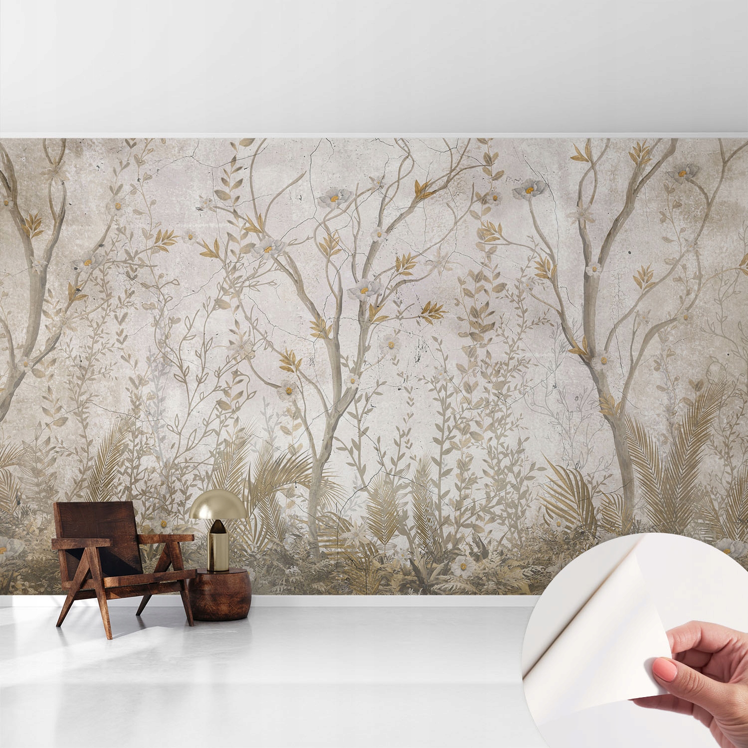 Tapeta Samolepicí nástěnná dýha 3D efekt Lesní koutek 416x254 cm