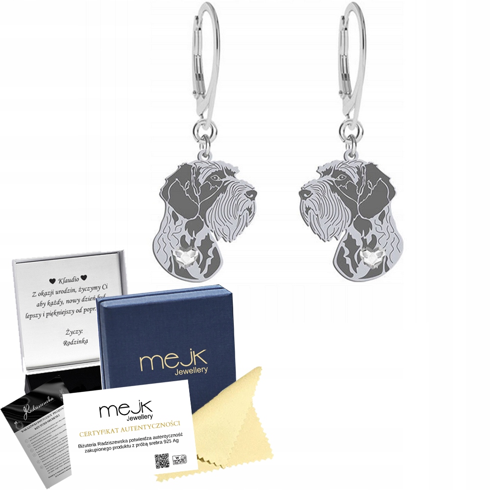 Stříbrné Náušnice s německým výhozem Hrubosrstý 925 Šperky Gravírování