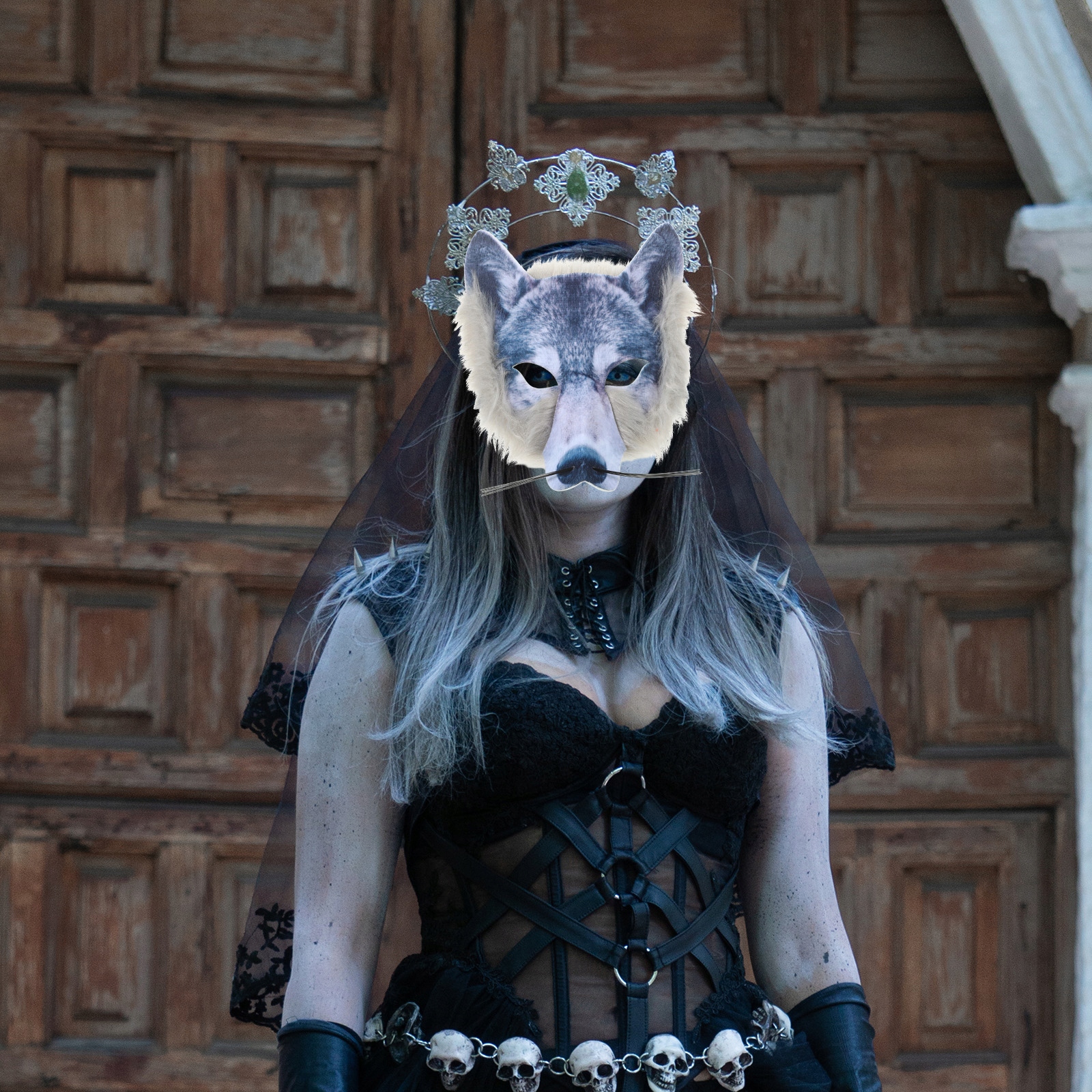 MASKA WILKA NA HALLOWEEN - REKWIZYT COSPLAY Typ maska