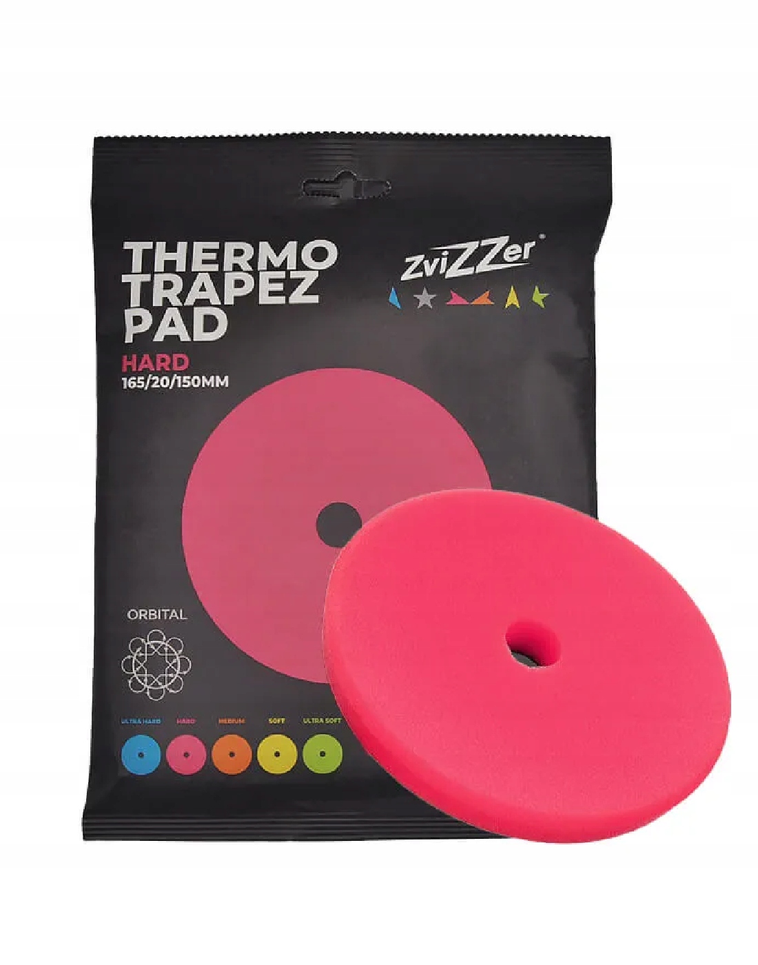 ZviZZer Thermo Trapez Pad Red Hard 165/20/150 Twarda Tnąca Gąbka Polerska