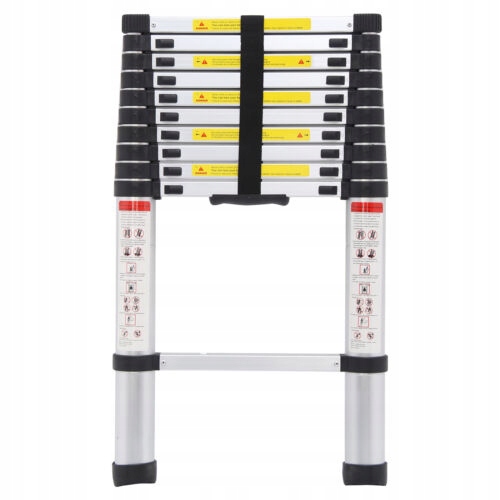 DRABINA TELESKOPOWA 2,6m ALUMINIOWA ROZKŁADANA SKŁADANA PRZENOŚNA StandHeiz