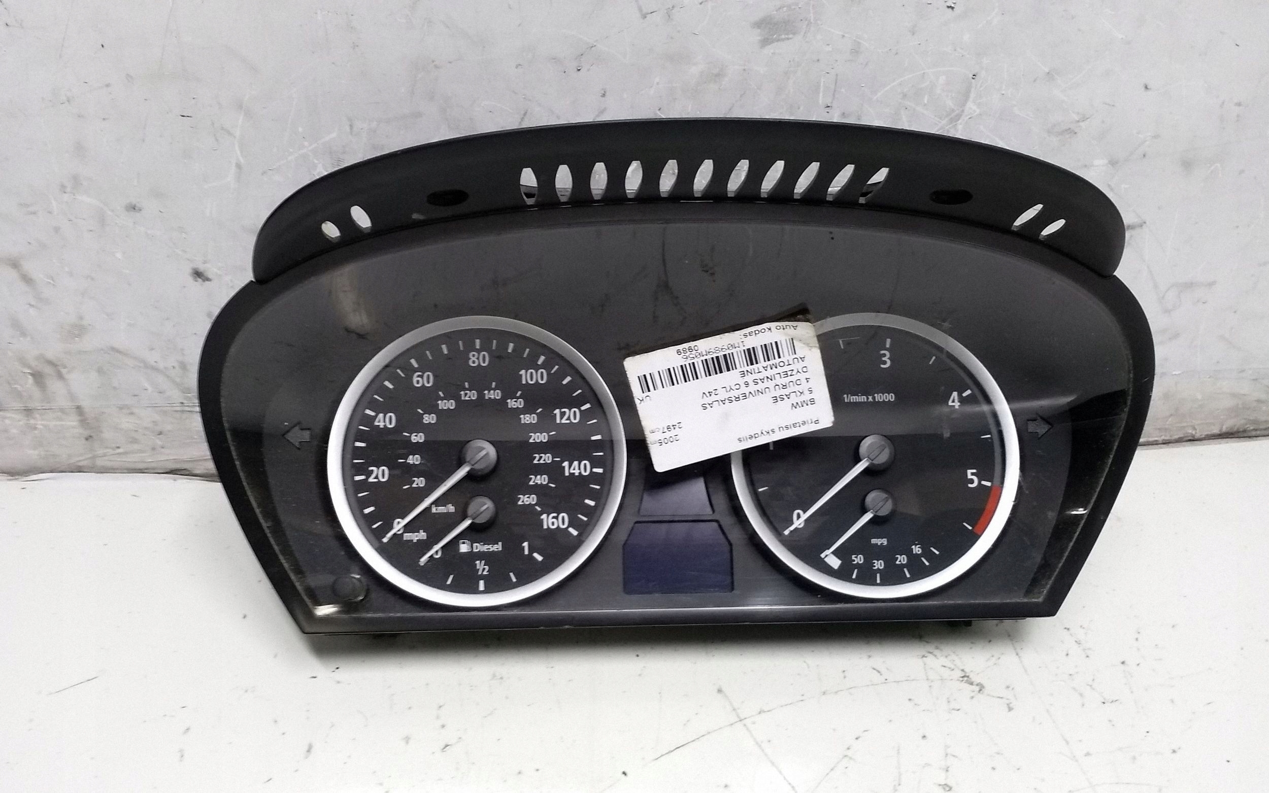 2005 BMW 5 E60 E61 Instruments tachymètre compte tours A2C53103634